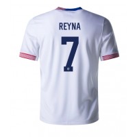 Camisa de Futebol Estados Unidos Giovanni Reyna #7 Equipamento Principal Copa America 2024 Manga Curta